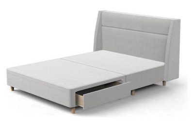 Silentnight Studio Geo Double 2 Drawer Bed Frame - Natural.